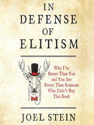 cover image of In Defense of Elitism